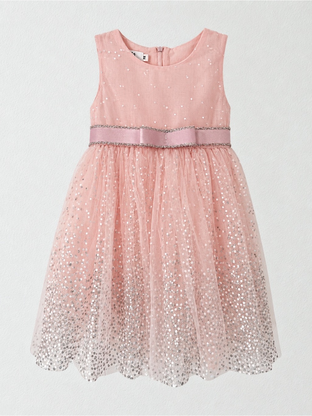 Baby Sparkling Pink Tulle Party Dress, Cotton Lined, Size 6-9 Months
